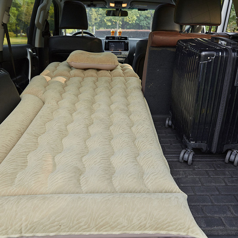 Anypack 2X Beige Inflatable Car Boot Mattress Portable Camping Air Bed Travel Sleeping Essentials