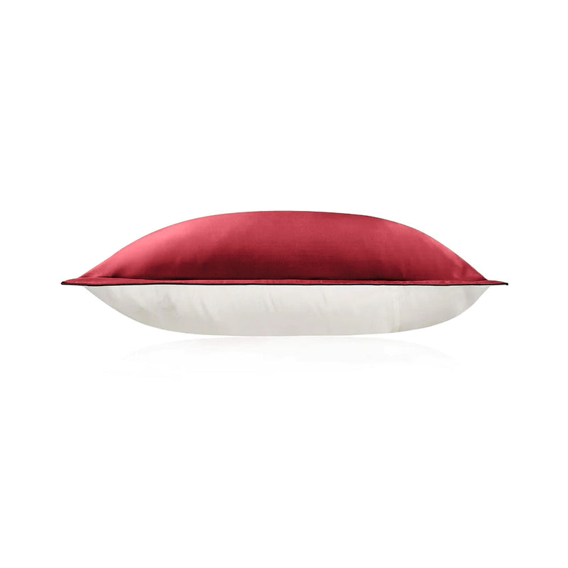 ANYHOUZ Pillowcase 51x66cm Wine Red Pure Real Silk For Comfortable And Relaxing Home Bed