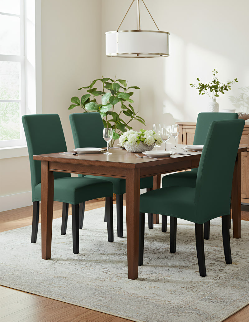 Anyseat Chair Cover Green with Anti-Dirt and Waterproof Elastic Material for Dining Room Kitchen Wedding Hotel Banquet Restaurant