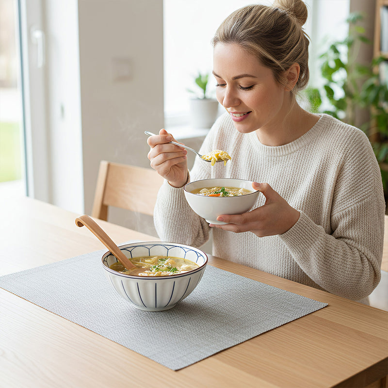 Anygleam Natural Superba 2pcs Wooden Spoon Soup Kitchen Tableware