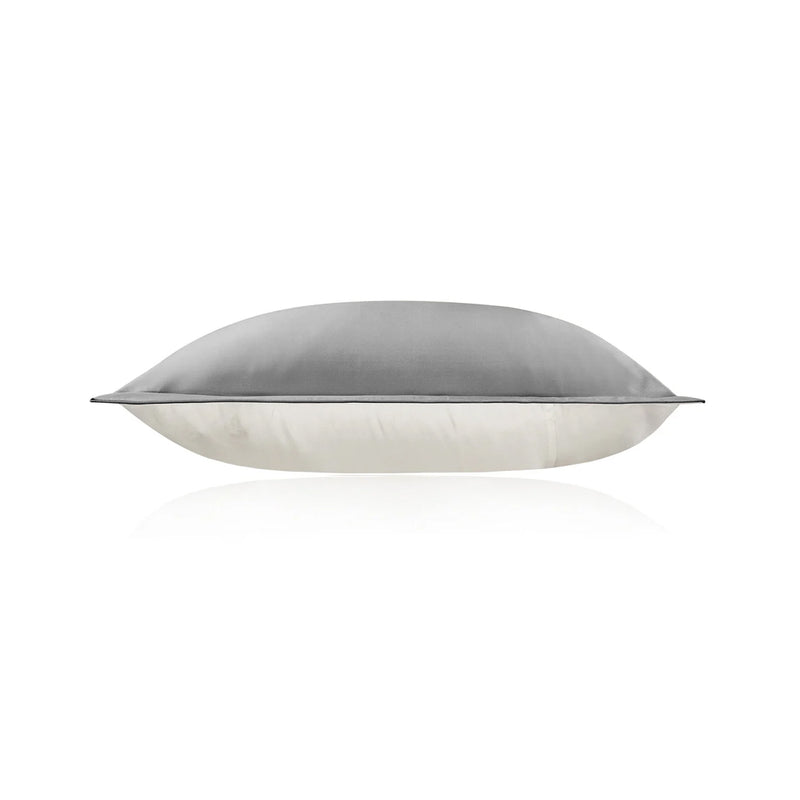 ANYHOUZ Light Gray Pure Silk Pillowcase 50x75cm Soft Smooth Luxury Bedding
