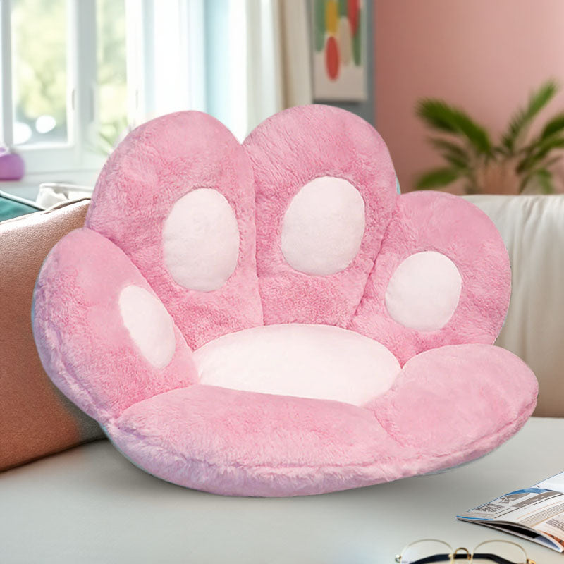 Anyseat Seat Cushion 80cm Pink Paw Shape Warm Lazy Sofa Decorative Pillow Backseat Plush Mat Home Decor