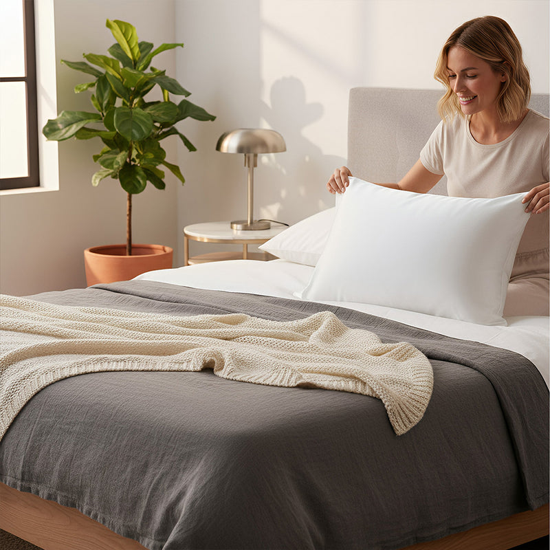 Anypillow Pillowcase 51x66cm White Pure Real Silk For Comfortable And Relaxing Home Bed