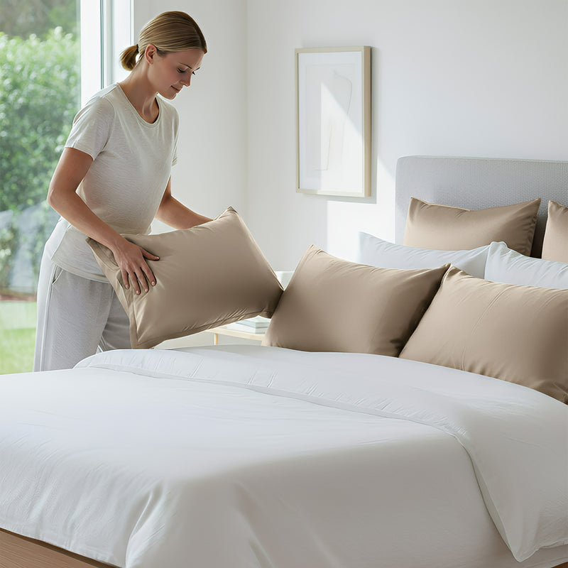 Anypillow Pillowcase 50x90cm Coffee Natural Mulberry Silk For Comfortable And Relaxing Home Bed