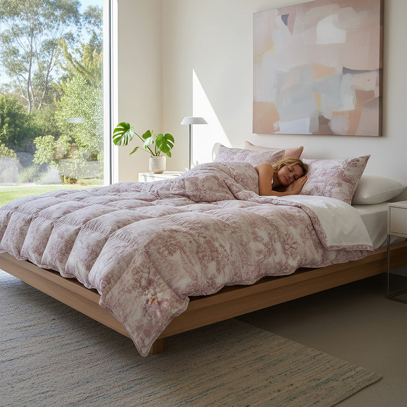 ANYHOUZ Duvet Cover Rose Gold Cloudy Fluffy Puffer Bed Comforter 20x240cm