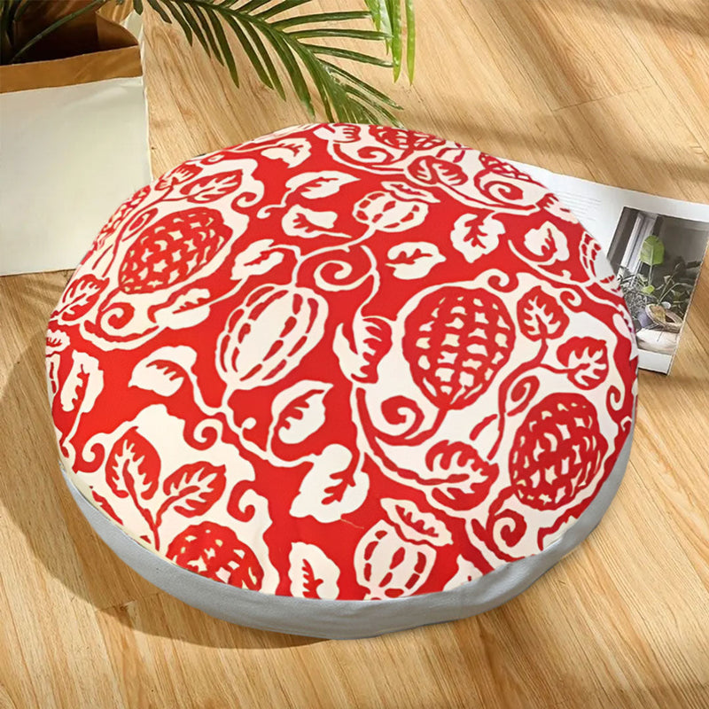 Anyhouz 2PC 45cm Red Premium Polyester Cotton Cushion with EPP Particle Insert for Enhanced Comfort