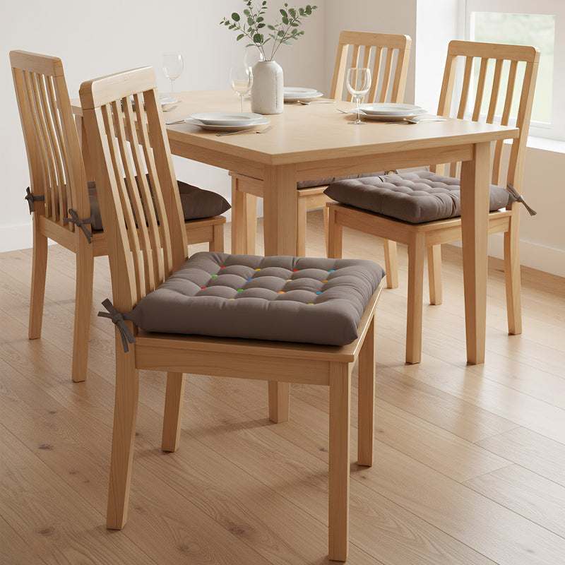 Anyhouz Non-Slip Square Stool Cushion – Soft, Washable Cover for Comfortable Seating
