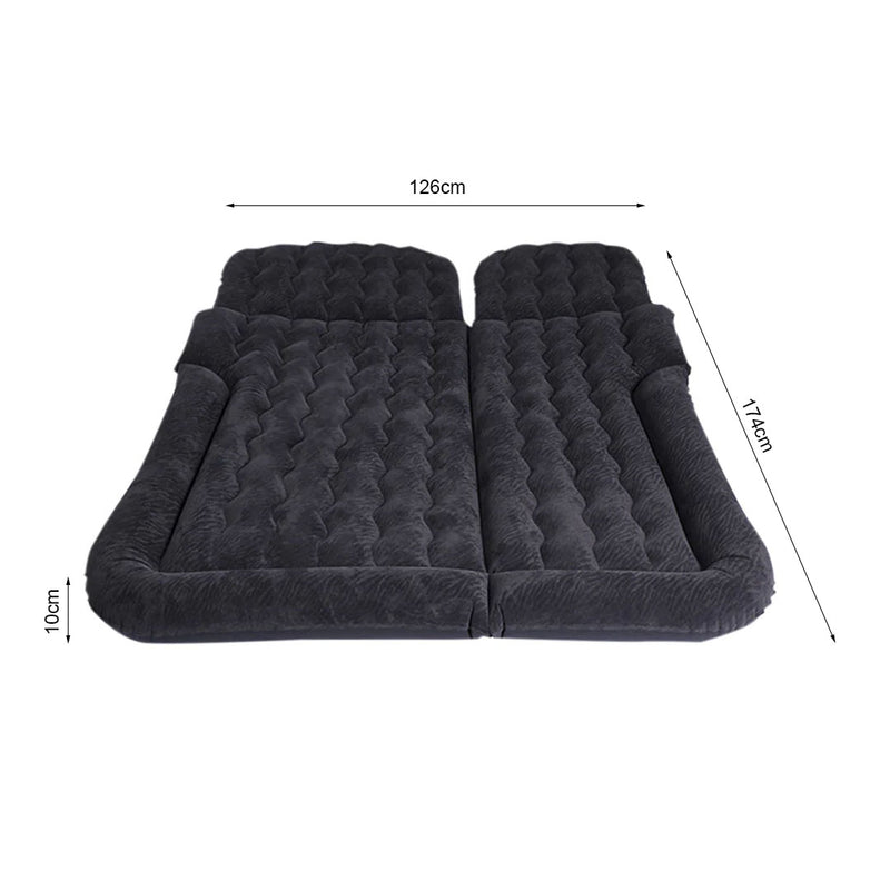 Anypack 2X Black Inflatable Car Boot Mattress Portable Camping Air Bed Travel Sleeping Essentials