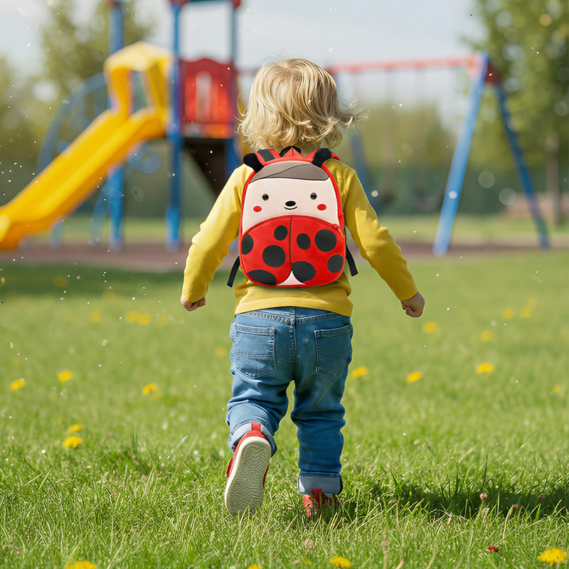 Anypack  3D Red Ladybug Kids School Backpack Cute Cartoon Animal Style Children Toddler Plush Bag Perfect Accessories For Boys and Girls