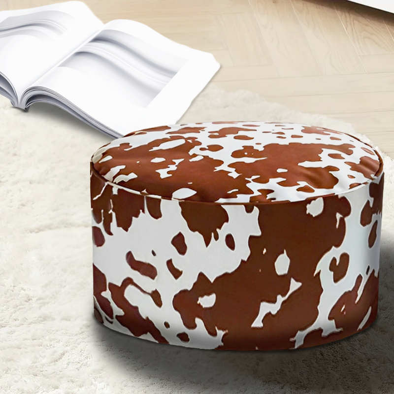 Anypillow 2PC 48x35cm Round Soft Pouffe Seat Cushion Elegant Home Accent Decor Stylish Footstool
