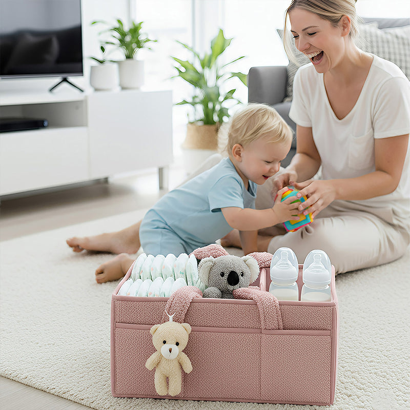 Anysort Mommy Diaper Bag Rectangular Plain Basket Storage Stackers And Caddies Storage Organizer