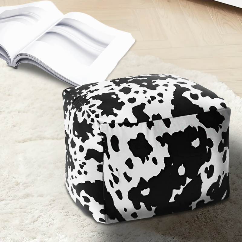 Anypillow 2PC 55x35cm Squared Soft Pouffe Seat Cushion Elegant Home Accent Decor Stylish Footstool