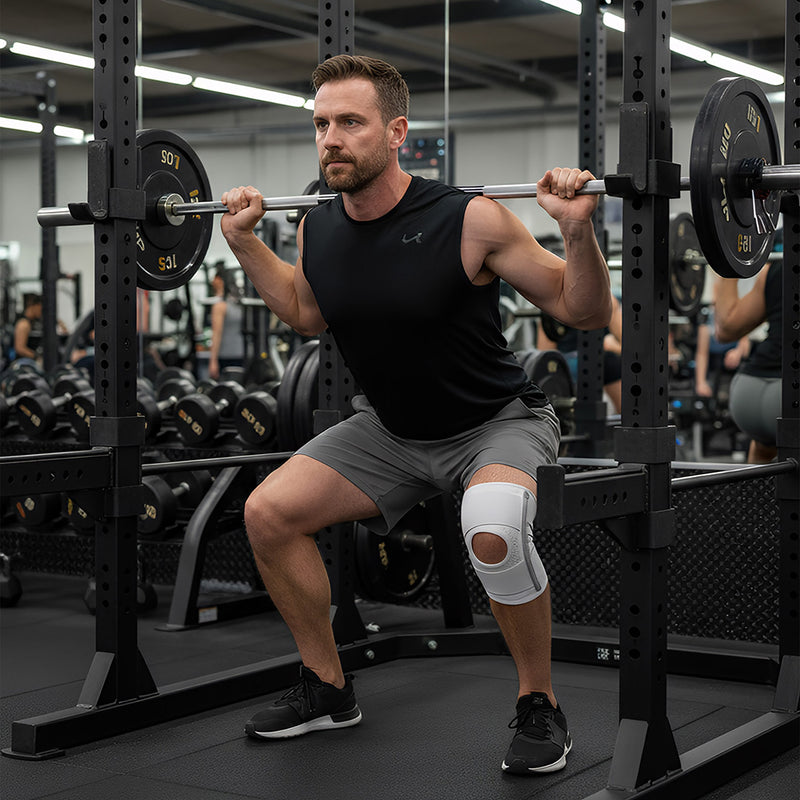 Anyfit 1PC Sports Kneepad 37-45cm Black Elastic Fitness Gear Knee Cushioning Padding Equipment Right Brace Protector