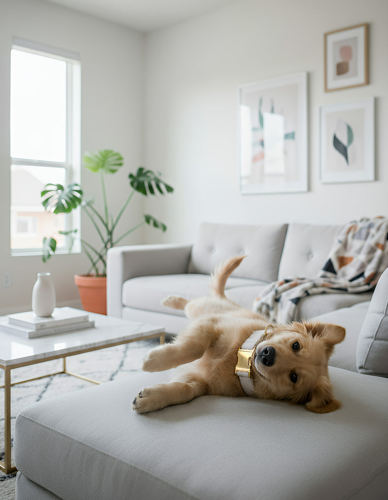 ANYWAGS Pet Collar Leash Set White Supplies Dog Accessories