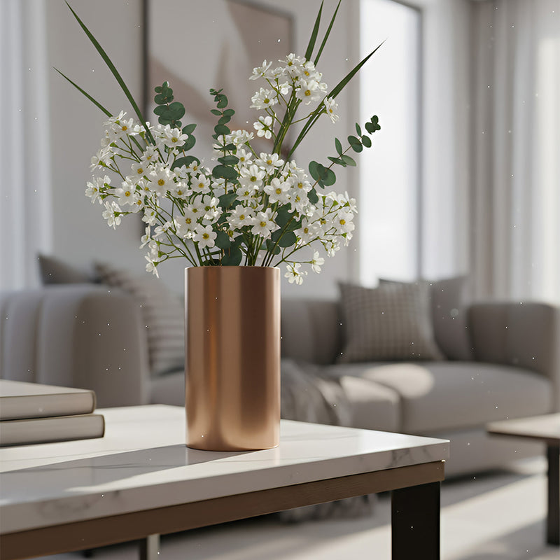 ANYDECO  30cm Maxery Gold Iron Flower Vase Tabletop Home Decor Modern Art Living Room Display House Decorative Crafts Metal Ornaments