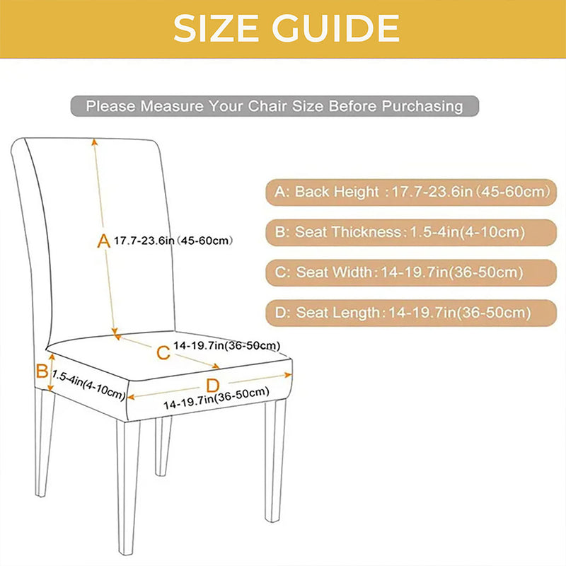 Anyseat Turmeric Velvet Dining Chair Cover – Plush Stretchable Slipcover for Kitchen & Dining Room Chairs