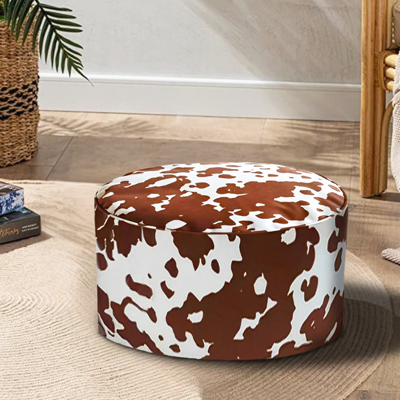 Anypillow 2PC 48x35cm Round Soft Pouffe Seat Cushion Elegant Home Accent Decor Stylish Footstool