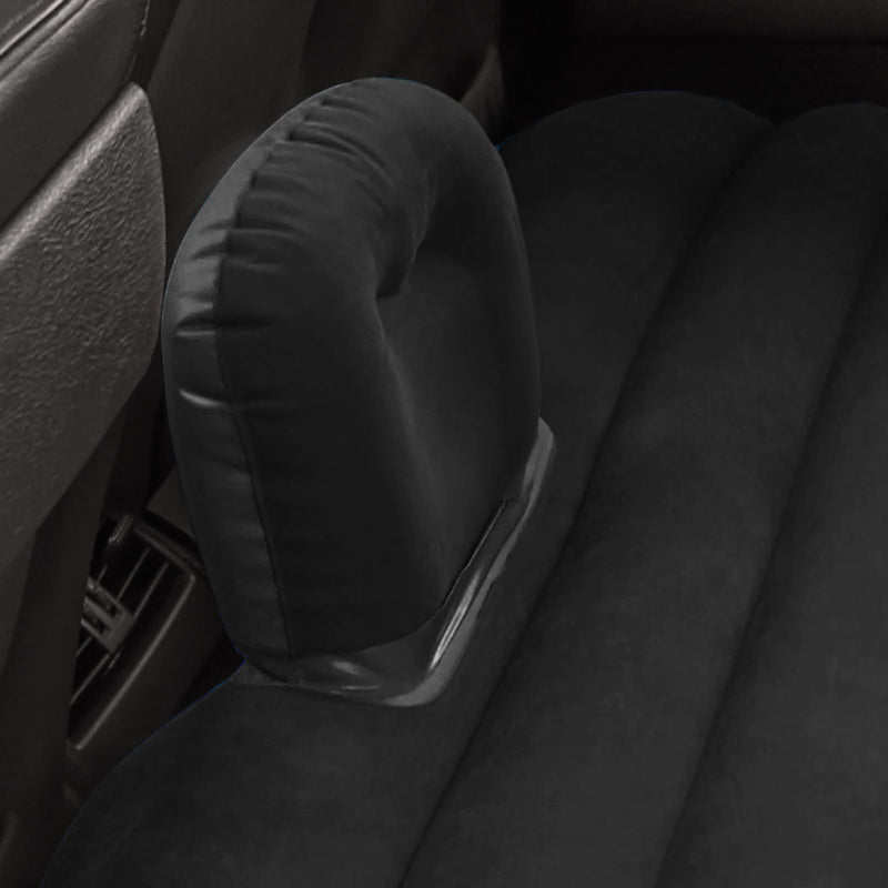 Inflatable Car Mattress 2PC Black Stripe Portable Camping Rest Air Bed Travel Compact Sleeping Kit Essentials