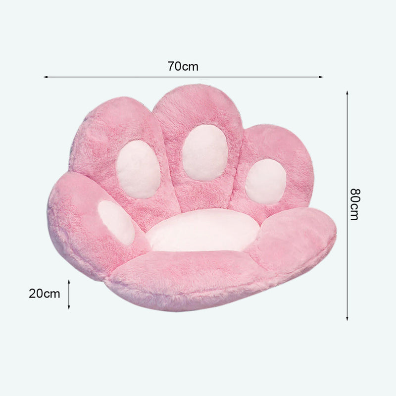 Anyseat Seat Cushion 80cm Pink Paw Shape Warm Lazy Sofa Decorative Pillow Backseat Plush Mat Home Decor
