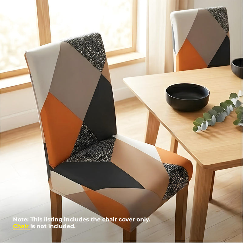 Anyseat Multi Color Geometric Pattern Print Elastic Chair Cover – Plain Dining Slipcover & Home Décor