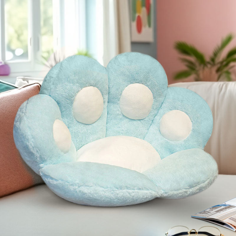 Anyseat Seat Cushion 2PC 70cm Mint Blue Paw Shape Warm Lazy Sofa Decorative Pillow Backseat Plush Mat Home Decor