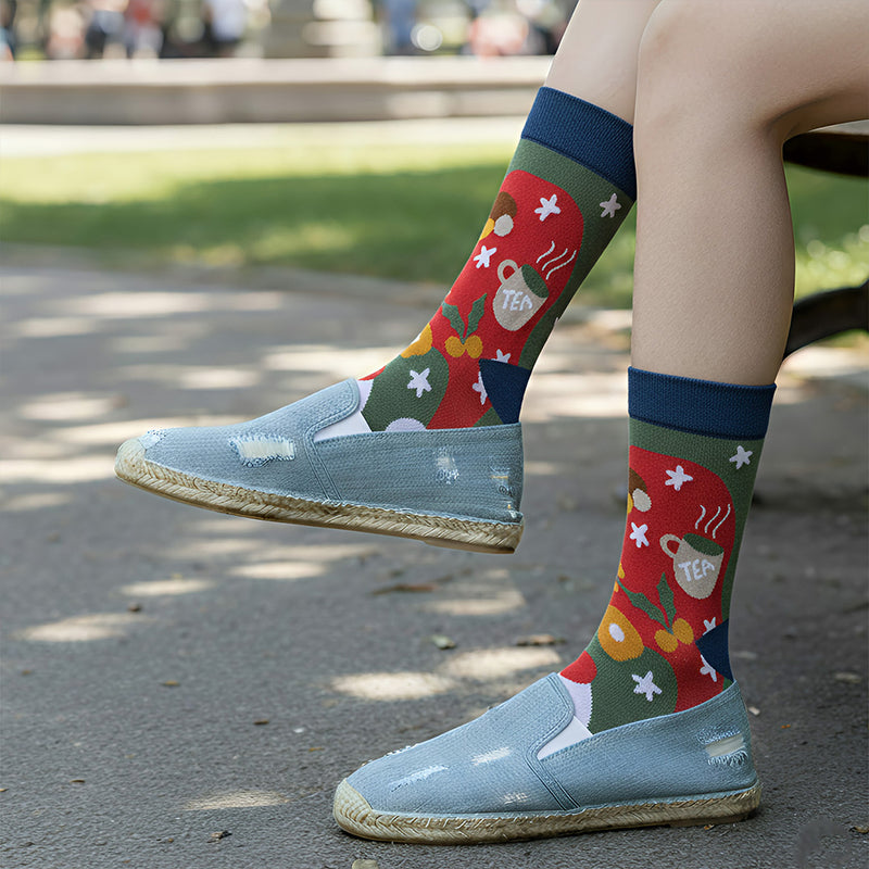 Anyfootwear 3 Pairs Women’s Art Holiday Cotton Socks Funny Gift Party