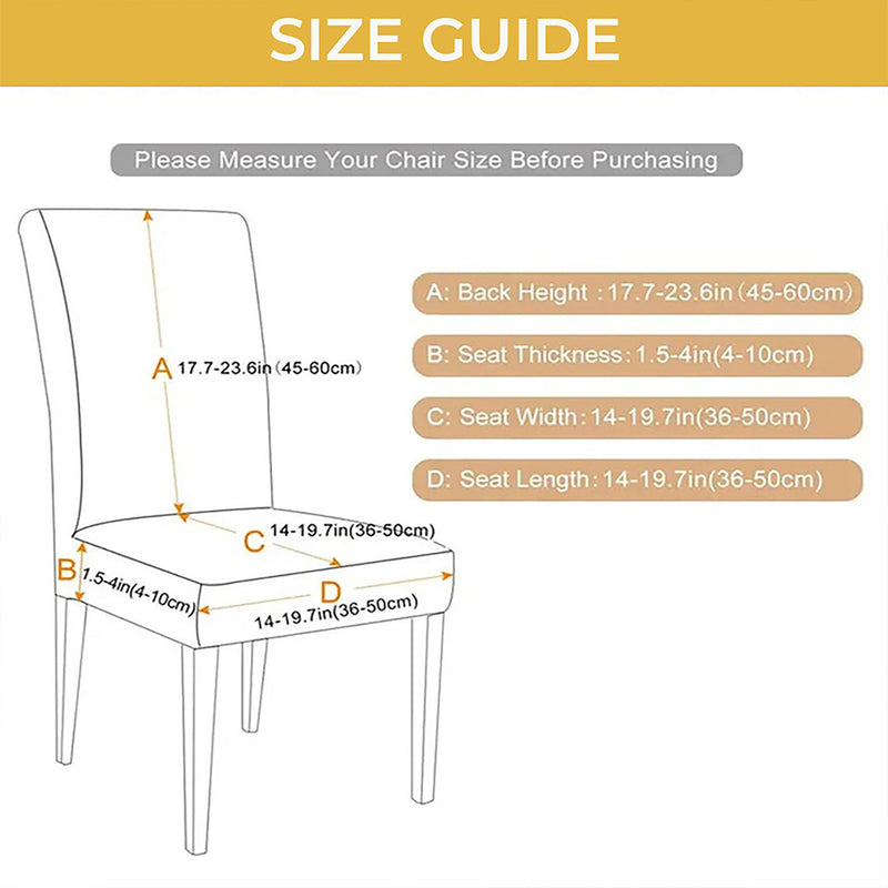 Anyseat Bright Yellow Velvet Dining Chair Cover – Plush Stretchable Slipcover for Kitchen & Dining Room Chairs