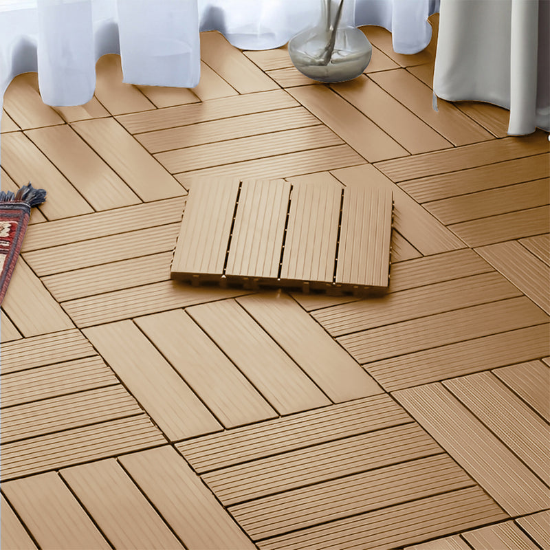 Decking Tiles Coffee 2 Set of 11 PCS DIY Wooden Composite Garden Outdoor Backyard Flooring Home Decor