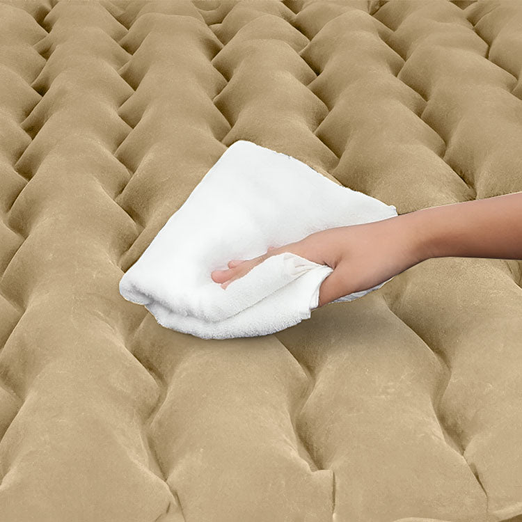 Anypack 2X Beige Ripple Inflatable Car Mattress Portable Camping Air Bed Travel Sleeping Kit Essentials