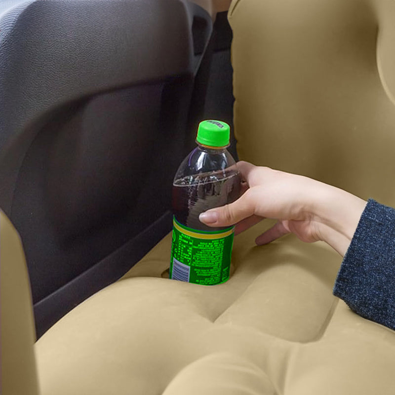 Anypack Beige Honeycomb Inflatable Car Mattress Portable Camping Air Bed Travel Sleeping Kit Essentials