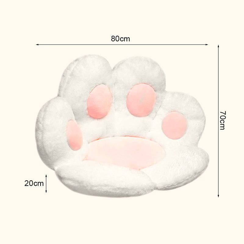 Anyseat Seat Cushion 2PC White Paw Shape Warm Lazy Sofa Decorative Pillow Backseat Plush Mat Home Decor