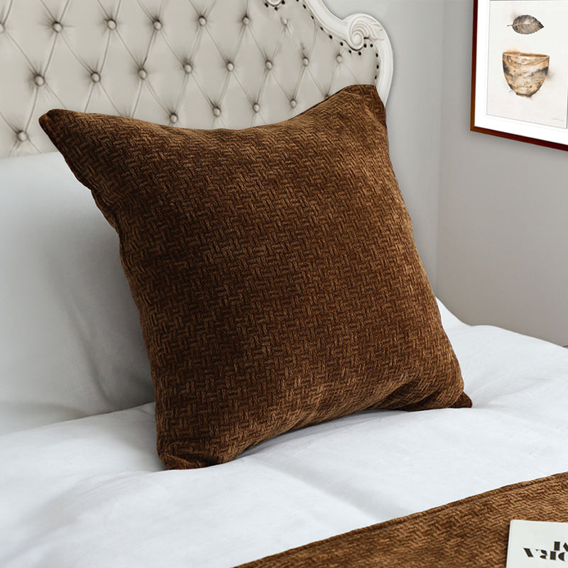 70cm Chocolate Bed Wabi-sabi Elegant Japanese Style for Bed 3Pcs Set