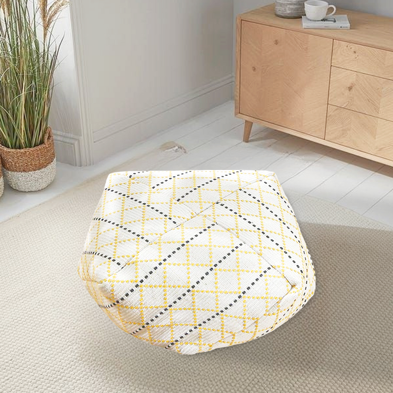 Anyhouz 2PC 53cm Polyester Cotton Blend Pillow EPP Particle Insert for Comfort and Support Home Decor