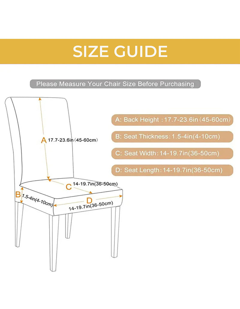 Anyseat Bright Yellow Velvet Dining Chair Cover – Plush Stretchable Slipcover for Kitchen & Dining Room Chairs