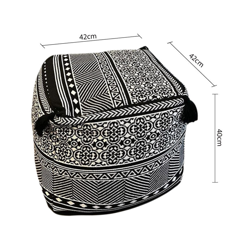 Anyhouz 42cm Black Premium Polyester Fiber Cushion with EPP Particle Insert Home Decor