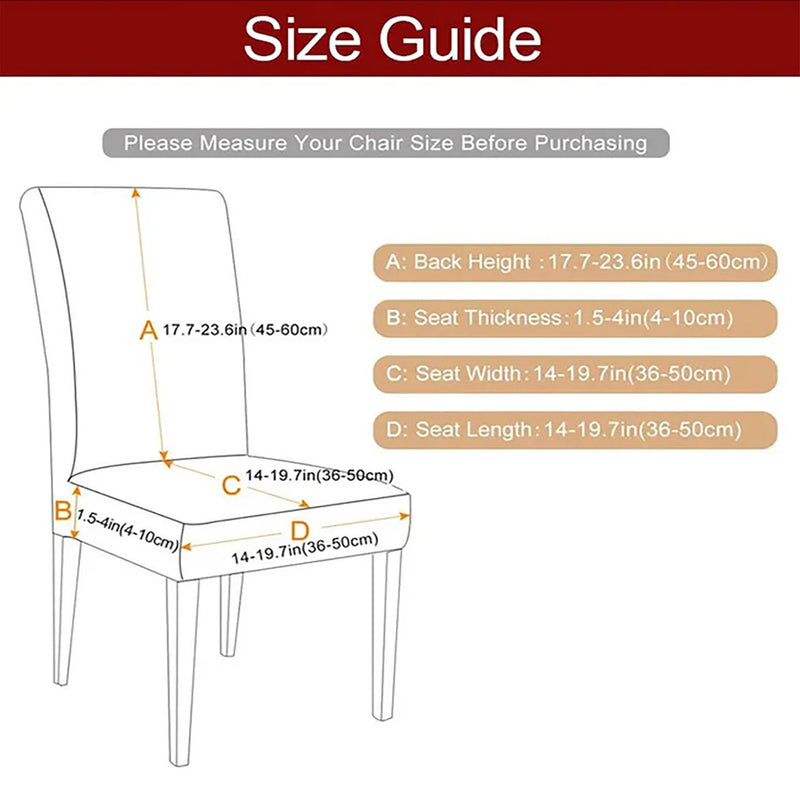 Anyseat Red Velvet Dining Chair Cover – Plush Stretchable Slipcover for Kitchen & Dining Room Chairs