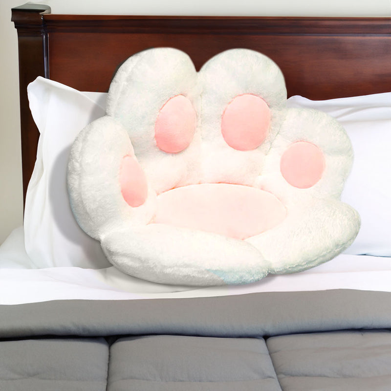 Anyseat Seat Cushion 2PC White Paw Shape Warm Lazy Sofa Decorative Pillow Backseat Plush Mat Home Decor