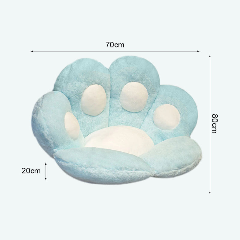 Anyseat Seat Cushion 80cm Mint Blue Paw Shape Warm Lazy Sofa Decorative Pillow Backseat Plush Mat Home Decor