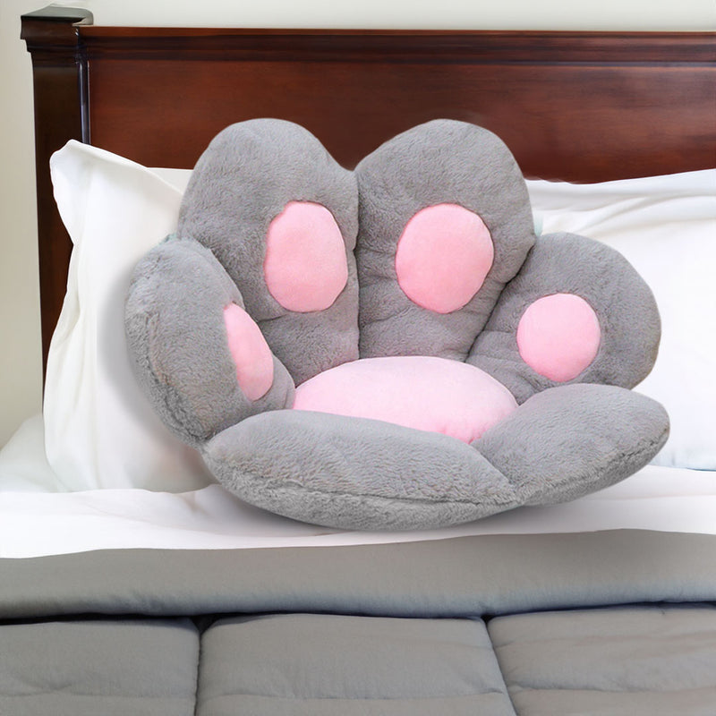 Anyseat Seat Cushion 80cm Grey Paw Shape Warm Lazy Sofa Decorative Pillow Backseat Plush Mat Home Decor