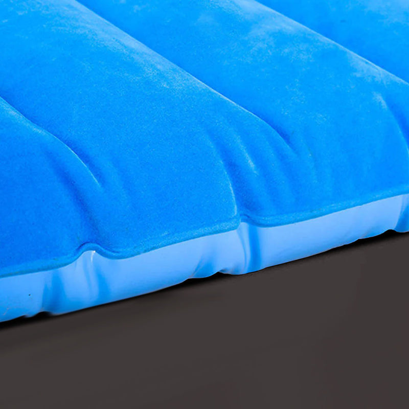 Anypack Blue Stripe Inflatable Car Mattress Portable Camping Rest Air Bed Travel Compact Sleeping Kit Essentials