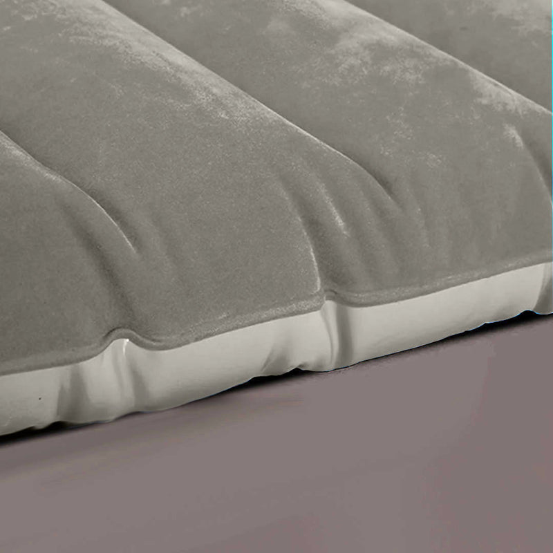 Inflatable Car Mattress 2PC Grey Stripe Portable Camping Rest Air Bed Travel Compact Sleeping Kit Essentials