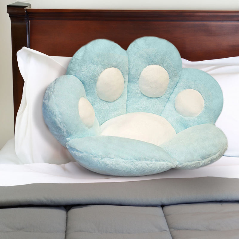 Anyseat Seat Cushion 2PC 70cm Mint Blue Paw Shape Warm Lazy Sofa Decorative Pillow Backseat Plush Mat Home Decor