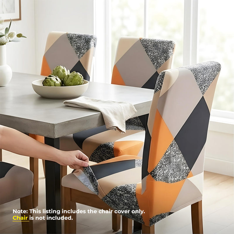 Anyseat Multi Color Geometric Pattern Print Elastic Chair Cover – Plain Dining Slipcover & Home Décor