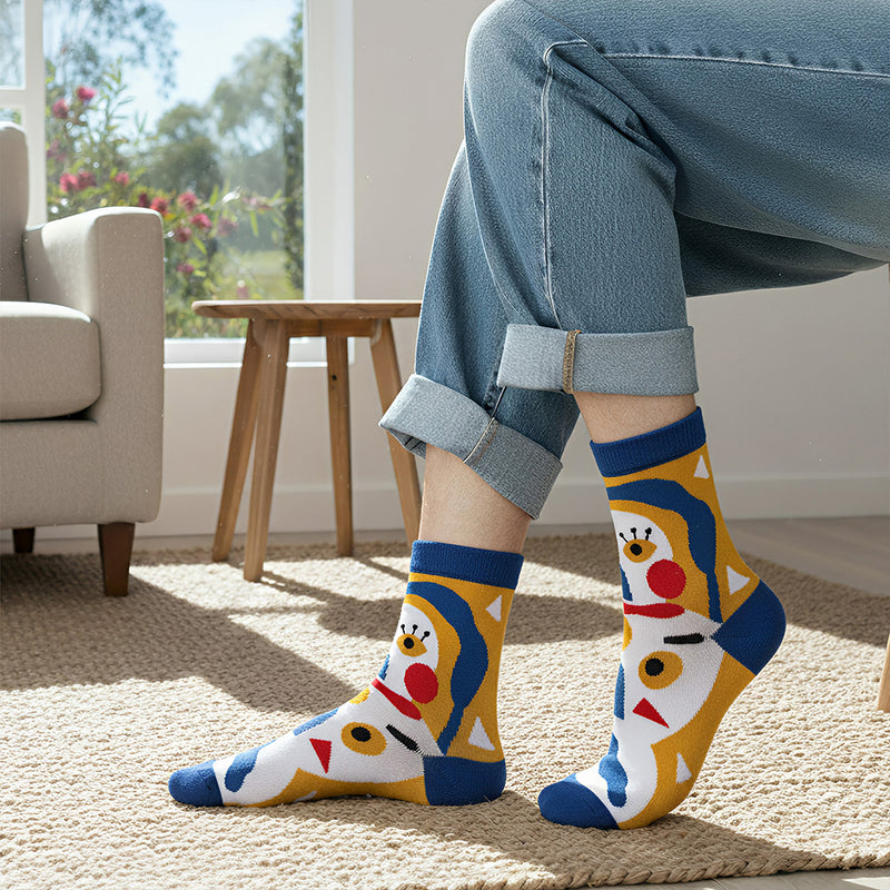 Anyfootwear 3 Pairs Women’s Cartoon Holiday Cotton Socks Funny Gift Party