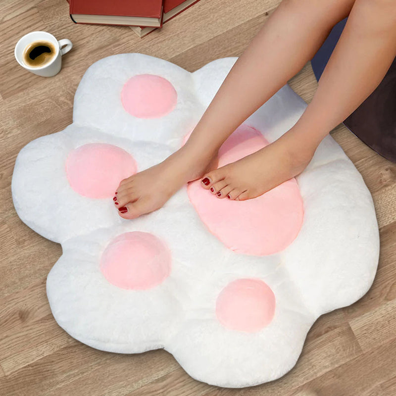 Anyseat Seat Cushion White Paw Shape Warm Lazy Sofa Decorative Pillow Backseat Plush Mat Home Decor