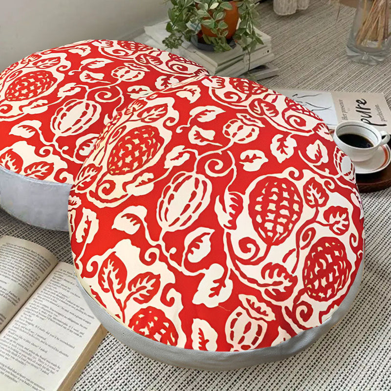 Anyhouz 2PC 45cm Red Premium Polyester Cotton Cushion with EPP Particle Insert for Enhanced Comfort