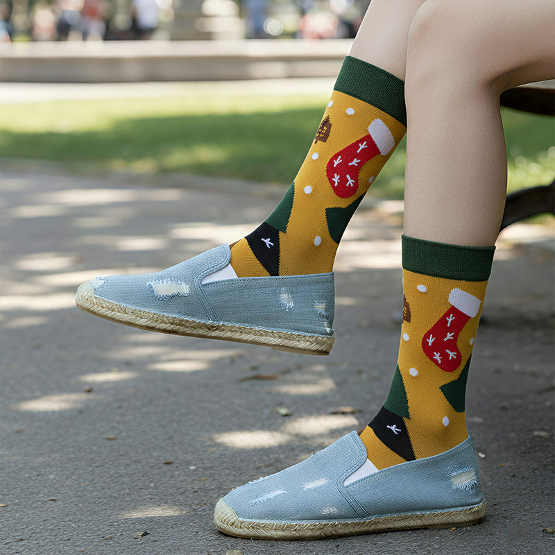 Anyfootwear 3 Pairs Women’s Symbolic Holiday Cotton Socks Funny Gift Party