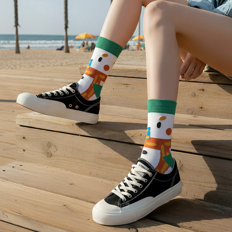 Anyfootwear 3 Pairs Women’s Holiday Cotton Socks Funny Gift Party Multi Color
