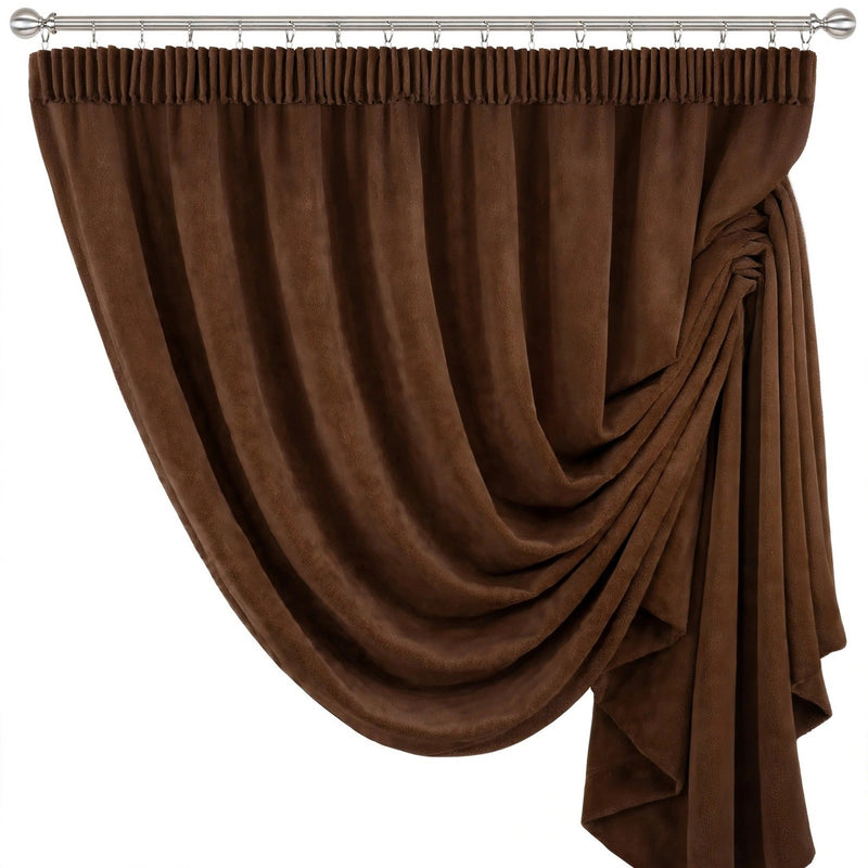 Anydrape Chocolate Velvet Blackout Curtains – High‑Quality Modern Luxury Drapes for Living Room, Bedroom & Dining Windows