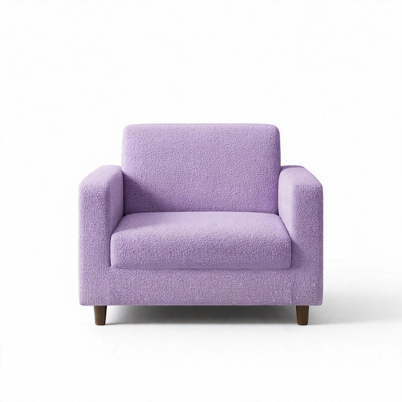 Anyseat 1-Seater Sofa Cover – Plain Light Purple Style Slipcover for Living Room Chair Protection